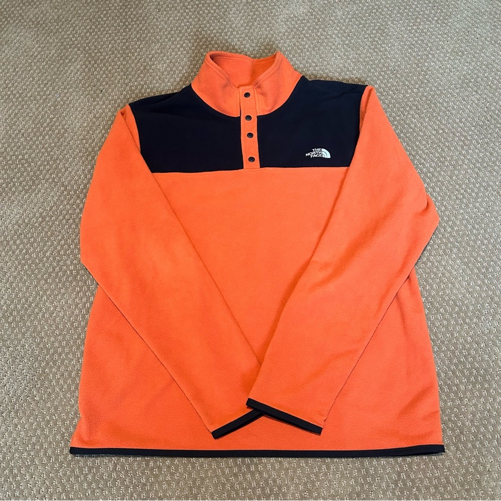 Orange and Black The North Face Lightweight Fleece Men’s - Size Large